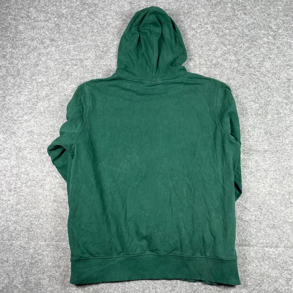 The North Face Hoodie Mens L Green Pullover Half Dome Fleece Sweatshirt
